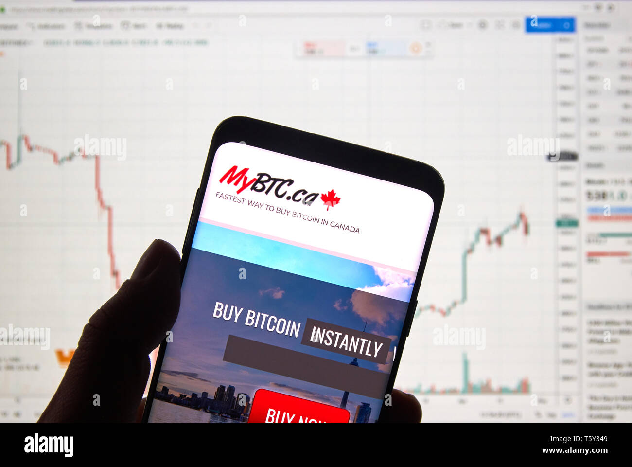 Montreal Canada April 26 2019 Mybtc Ca Cryptocurrency Exchange - 